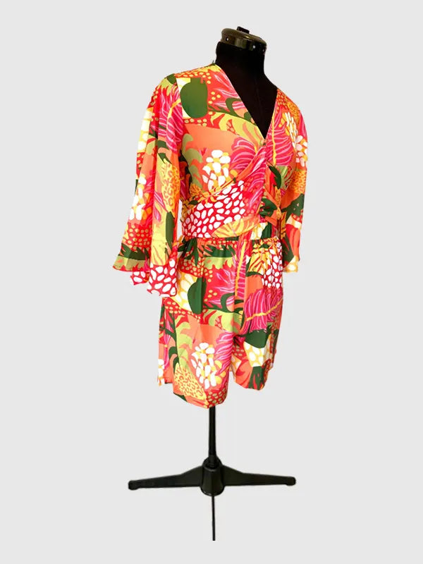 Women Printed Standard Orange Jumpsuits